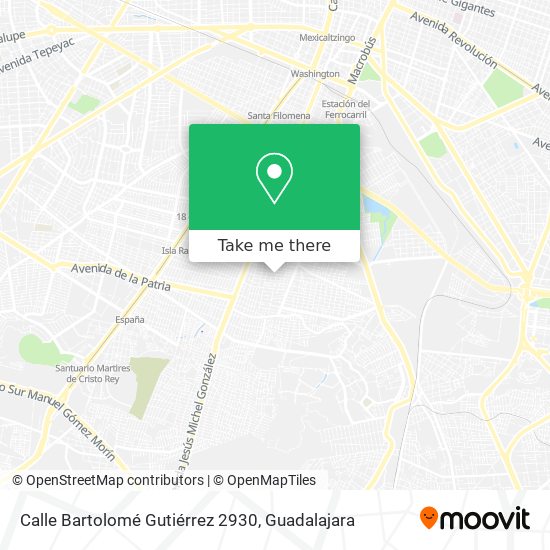 Mapa de Calle Bartolomé Gutiérrez 2930