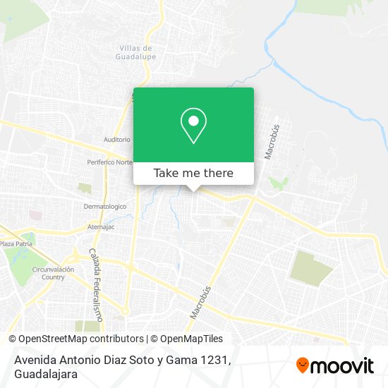 Mapa de Avenida Antonio Diaz Soto y Gama 1231