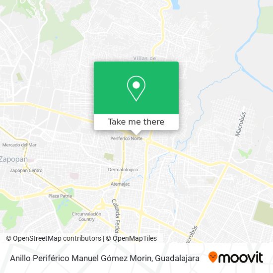 Anillo Periférico Manuel Gómez Morin map