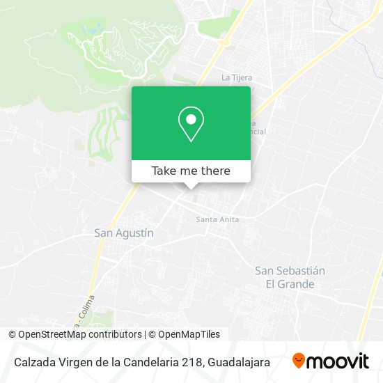 Calzada Virgen de la Candelaria 218 map