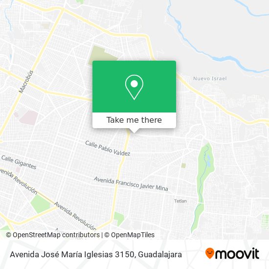 Mapa de Avenida José María Iglesias 3150