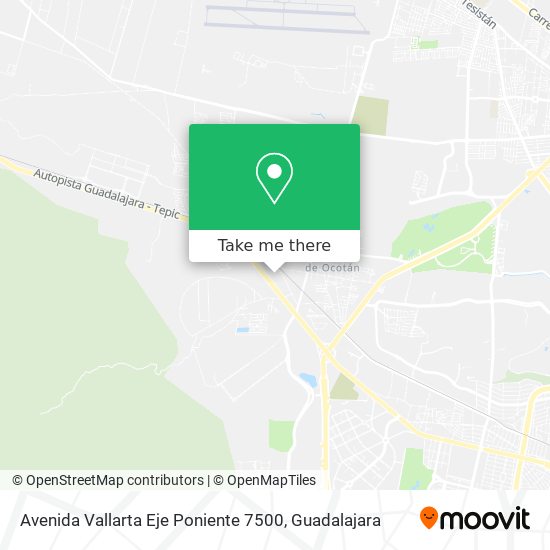 Avenida Vallarta Eje Poniente 7500 map