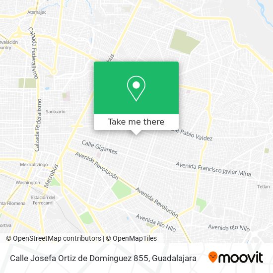 Calle Josefa Ortiz de Domínguez 855 map
