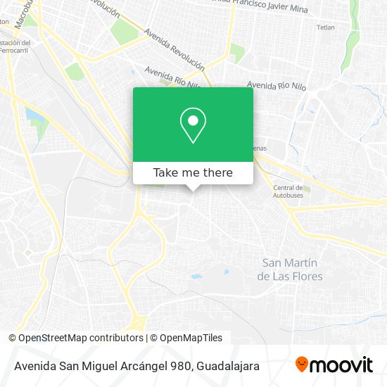 Avenida San Miguel Arcángel 980 map