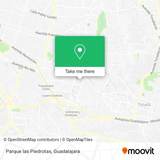 Parque las Piedrotas map