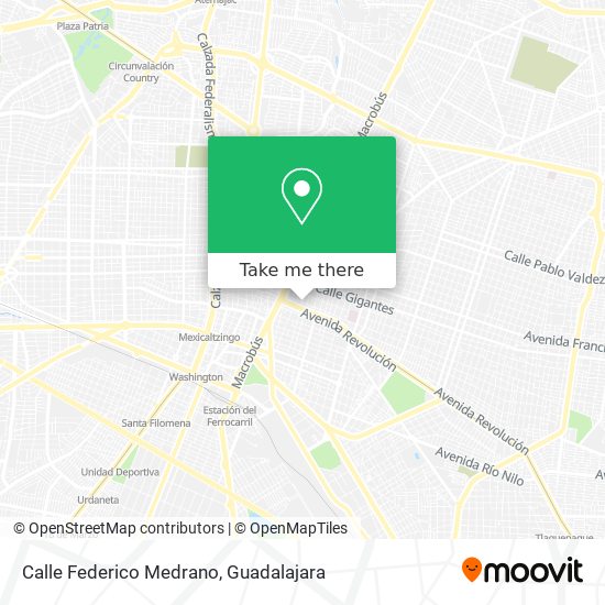 Mapa de Calle Federico Medrano