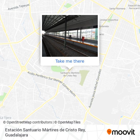 Mapa de Estación Santuario Mártires de Cristo Rey