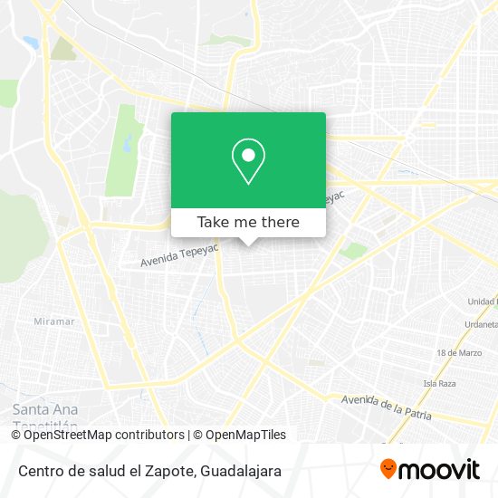 Centro de salud el Zapote map