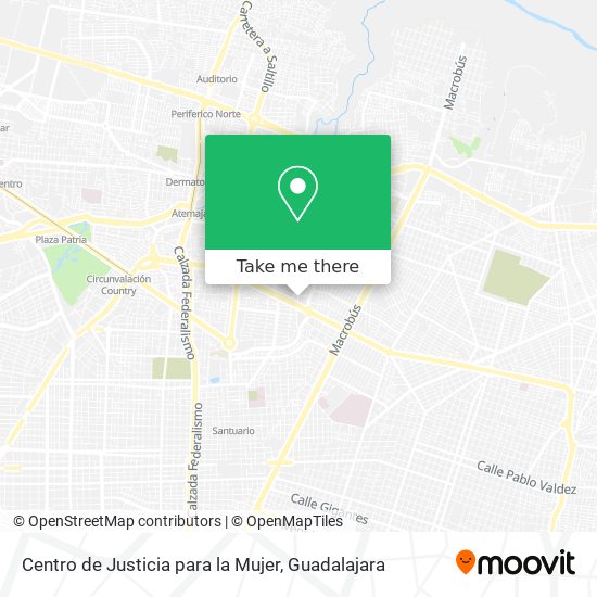 Centro de Justicia para la Mujer map