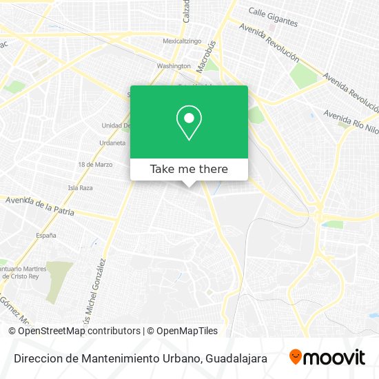 Direccion de Mantenimiento  Urbano map