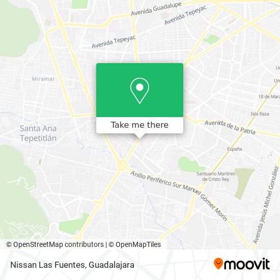 Nissan Las Fuentes map