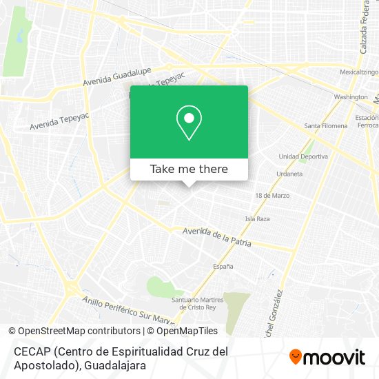 CECAP (Centro de Espiritualidad Cruz del Apostolado) map