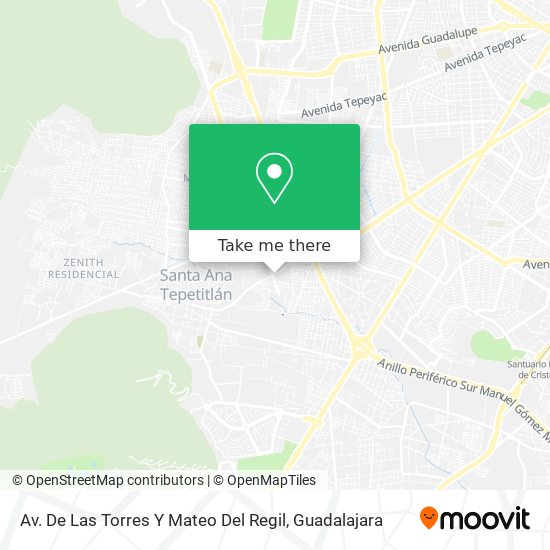 Av. De Las Torres Y Mateo Del Regil map