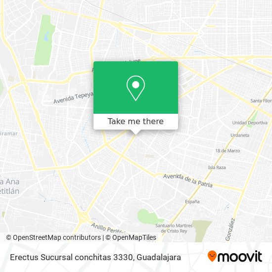 Erectus Sucursal conchitas 3330 map
