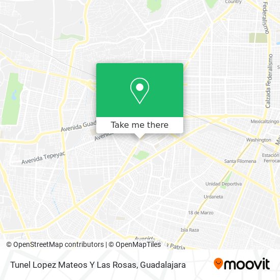 Tunel Lopez Mateos Y Las Rosas map