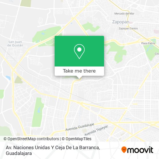 Av. Naciones Unidas Y Ceja De La Barranca map