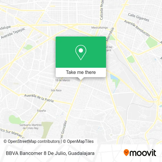 Mapa de BBVA Bancomer 8 De Julio