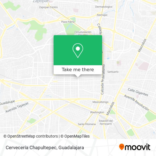 Mapa de Cervecería Chapultepec