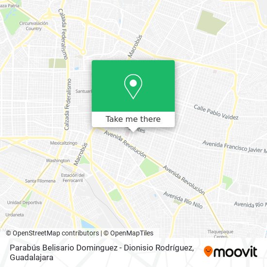 Mapa de Parabús Belisario Dominguez - Dionisio Rodríguez