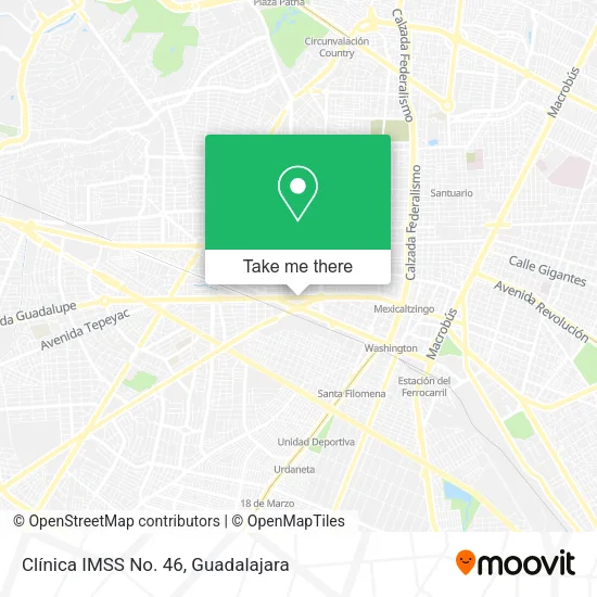 Clínica IMSS No. 46 map