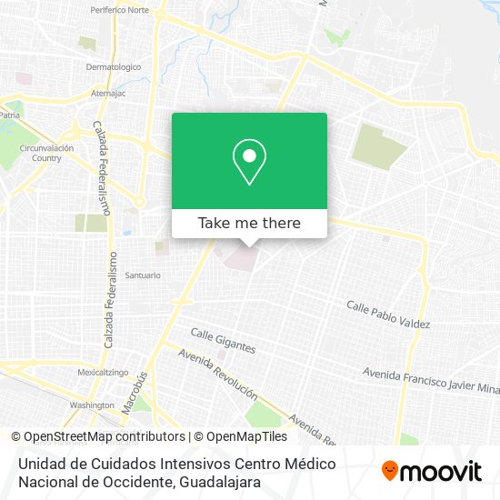 Mapa de Unidad de Cuidados Intensivos Centro Médico Nacional de Occidente