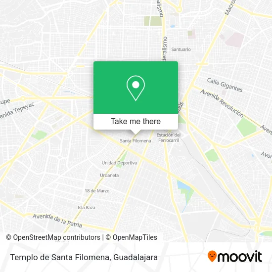 Mapa de Templo de Santa Filomena