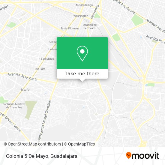 Colonia 5 De Mayo map