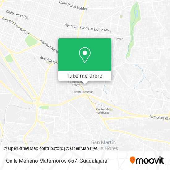 Calle Mariano Matamoros 657 map