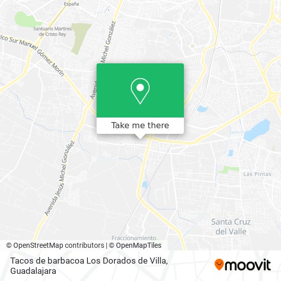Mapa de Tacos de barbacoa Los Dorados de Villa