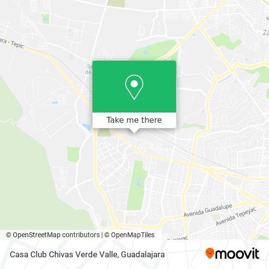 Casa Club Chivas Verde Valle map