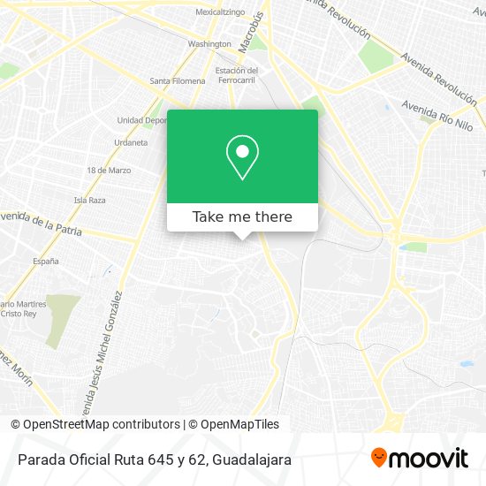 Parada Oficial Ruta 645 y 62 map