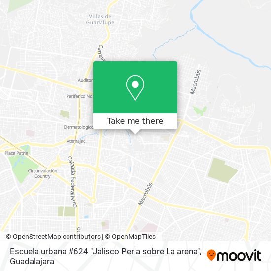 Mapa de Escuela urbana #624 "Jalisco Perla sobre La arena"