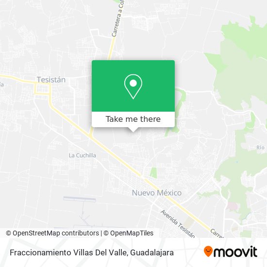 Fraccionamiento Villas Del Valle map