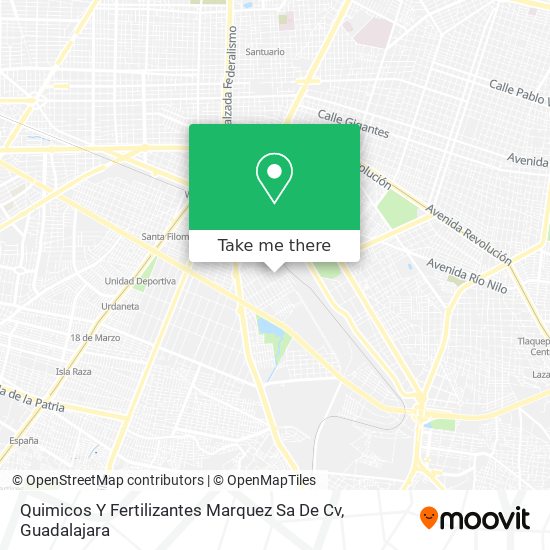 Mapa de Quimicos Y Fertilizantes Marquez Sa De Cv