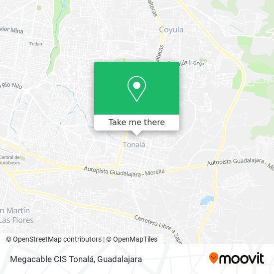 Megacable CIS Tonalá map