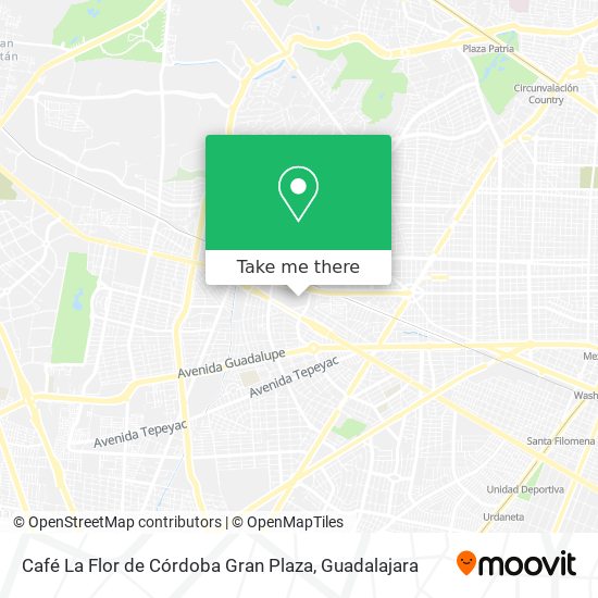 Mapa de Café La Flor de Córdoba Gran Plaza