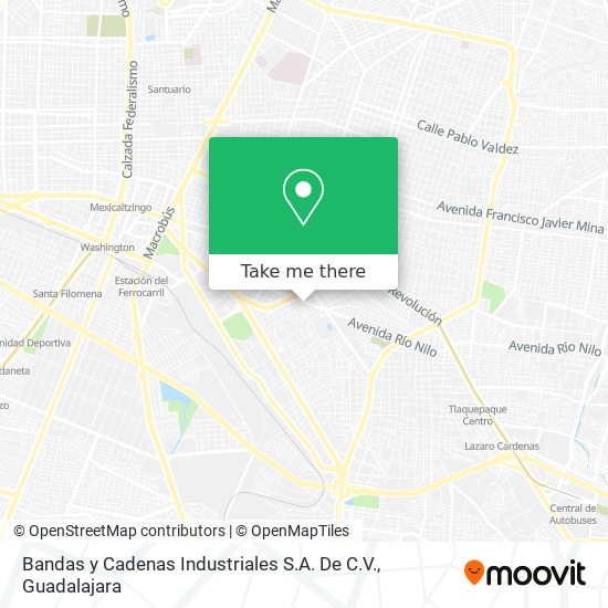 Bandas y Cadenas Industriales S.A. De C.V. map