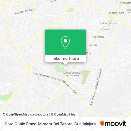 Mapa de Coto Opalo Fracc. Mirador Del Tesoro