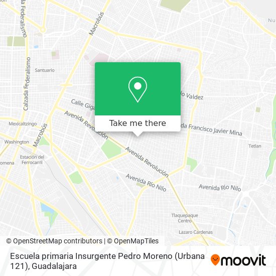 Escuela primaria Insurgente Pedro Moreno (Urbana 121) map