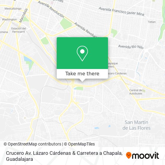 Crucero Av. Lázaro Cárdenas & Carretera a Chapala map