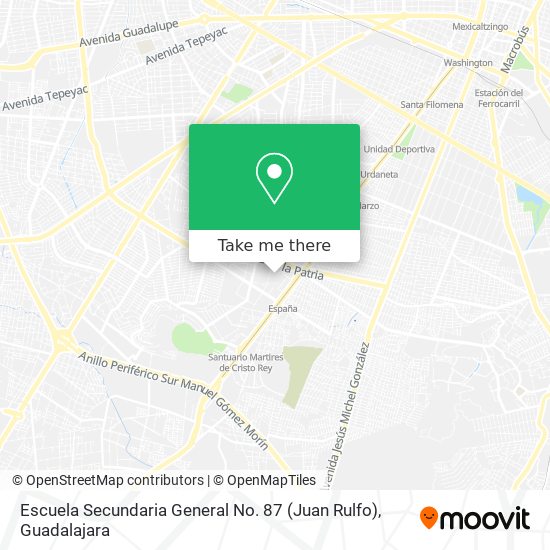 Escuela Secundaria General No. 87 (Juan Rulfo) map