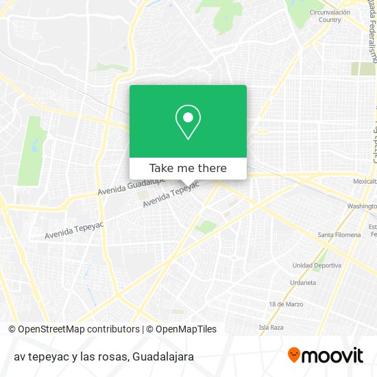av tepeyac y las rosas map