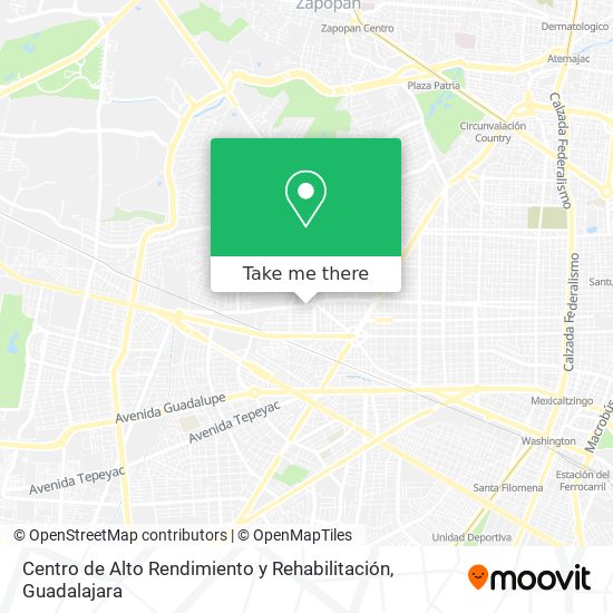 Centro de Alto Rendimiento y Rehabilitación map