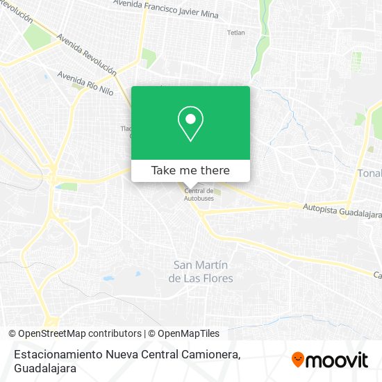 Mapa de Estacionamiento Nueva Central Camionera