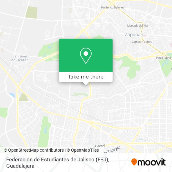 Mapa de Federación de Estudiantes de Jalisco (FEJ)