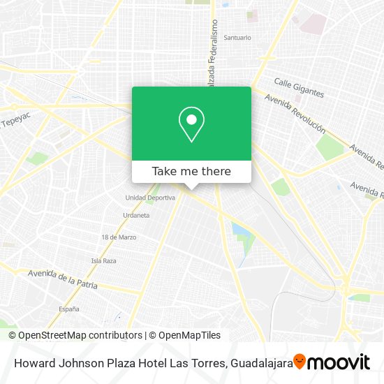 Mapa de Howard Johnson Plaza Hotel Las Torres