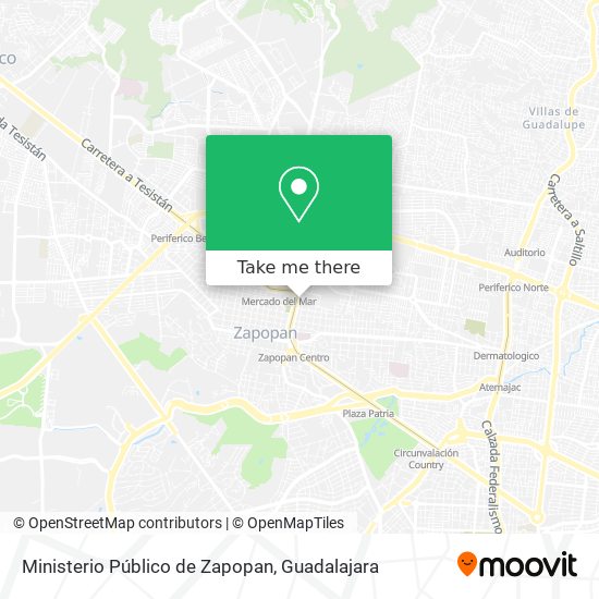Ministerio Público de Zapopan map