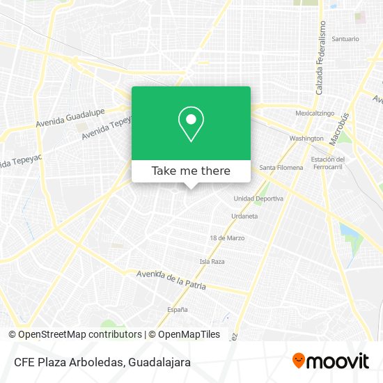 CFE Plaza Arboledas map