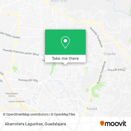 Abarrotera Lagunitas map