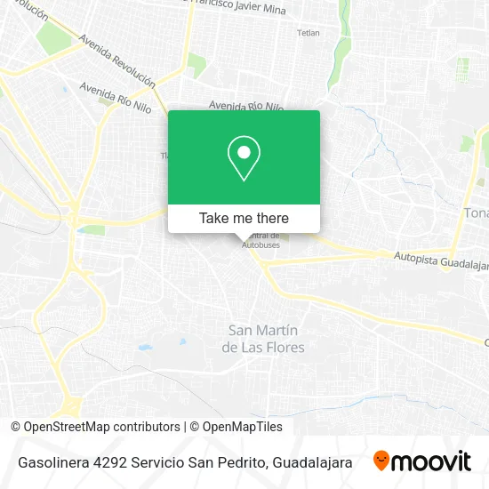 Gasolinera 4292 Servicio San Pedrito map